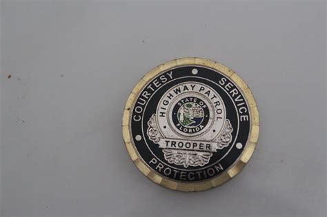 State Of Florida Highway Patrol Trooper Challenge Coin Ebay