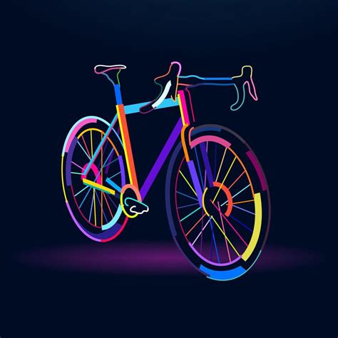 Abstract bicycle, sports mountain bike, colorful drawing. Vector illustration of paints 5731223 ...