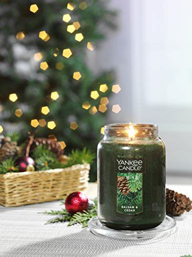 Yankee Candle Balsam And Cedar Scented Classic 22oz Large Jar Single Wick Candle Over 110 Hours