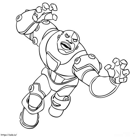 Cyborg Attack Coloring Page