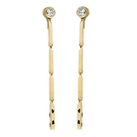 Cartier Panthere Diamond Drop Earrings At 1stdibs