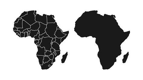 Africa Continent Map Vector Africa Map Suitable For Icon Logo