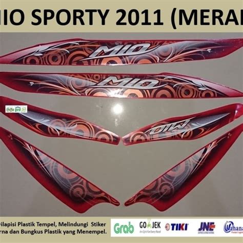 Jual Mio Sporty 2011 Merah Motor Yamaha Stiker Striping Stripping