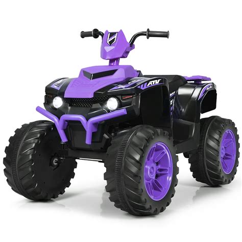 Costway 12v Kids 4 Wheeler Atv Quad Ride On Car W Led Light And Music