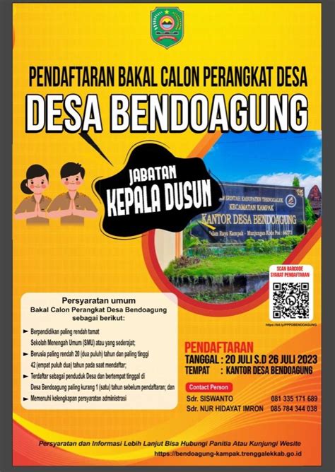 Pendaftaran Bakal Calon Perangkat Desa Bendoagung Website Desa Bendoagung