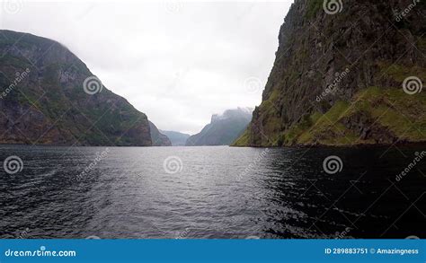 Cruising On The Unesco Naeroyfjord In Flam Norway Stock Image Image