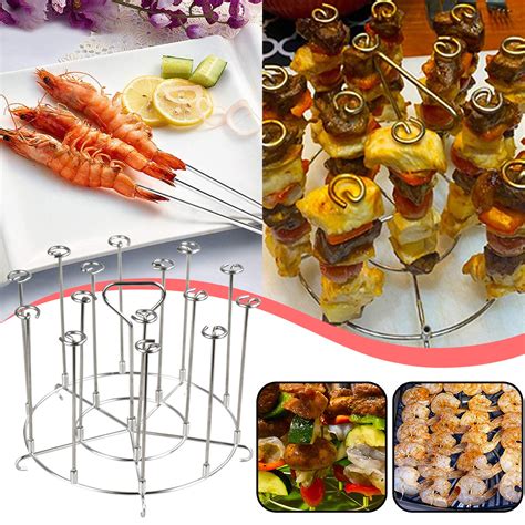 Kabob Skewers Flat Metal Stainless Steel Bbq Barbecue Skewer Wide