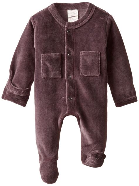 Lovedbaby Unisex Baby Newborn Organic Cotton Velour Footed Overall