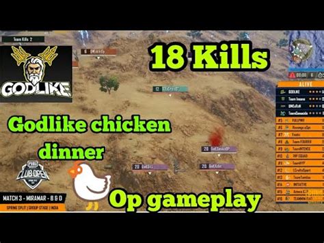 Godlike Chicken Dinner In Pmco India Spring Split Mvp Godlxz St