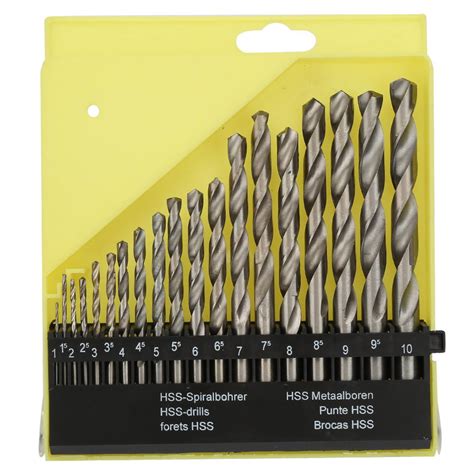 Pcs Hss High Speed Steel Straight Shank Twist Drill Bit Set Kit With