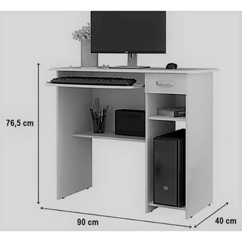 Escrivaninha Mesa De Computador Viena Branco Ej Casanova Moveis Em