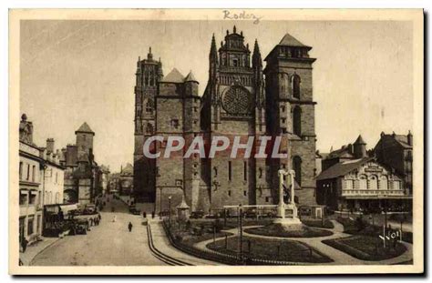 Carte Postale Ancienne Rodez Le Cathédrale Notre Dame Manuscript