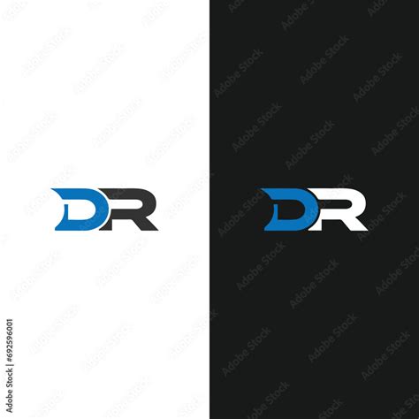 Dr Logo D R Design White Dr Letter Dr D R Letter Logo Design