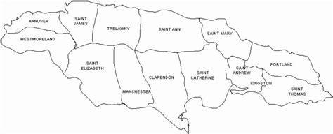 Map Of Jamaica Parishes Jamaica Map And Parishes Caribbean Americas