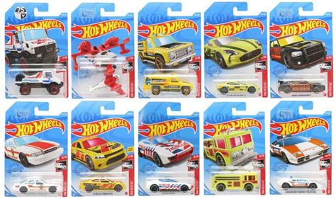 Série HW Rescue Completa Main Line 2021 10 Miniaturas Hot Wheels