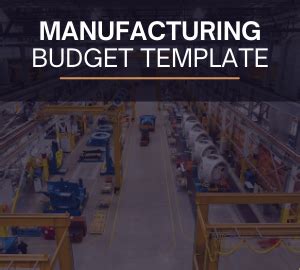 Manufacturing Company Budget Template CFOTemplates