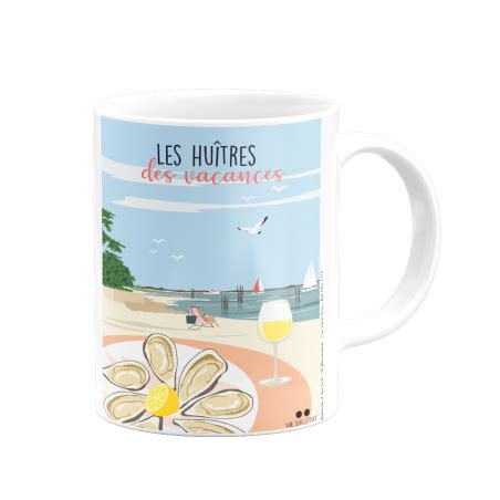 L T Sera Chaud Et Les Hu Tres Des Vacances Mug By Vue Sur Le Port