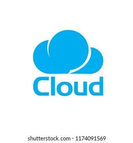 Beautiful Blue Cloud Logo Design Stock Vector (Royalty Free) 1174091569 ...