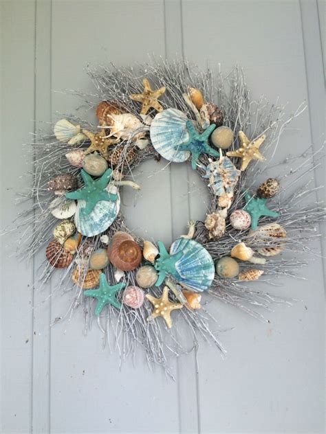 Beautiful Coastal Wreath Diy Beach Decor Seashell Crafts Coastal