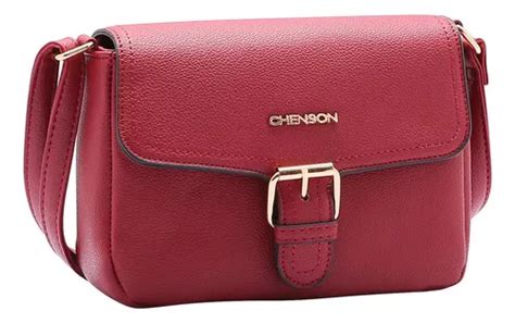 Bolsa Feminina Chenson Transversal Pequena Lado Original Cor Vermelho