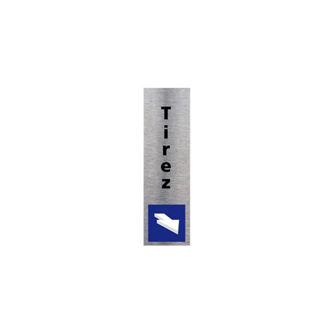 Pictogramme Tirez Q0136 Signalisation Porte Rectangulaire Autocollant Souple Ou Plaque Alu