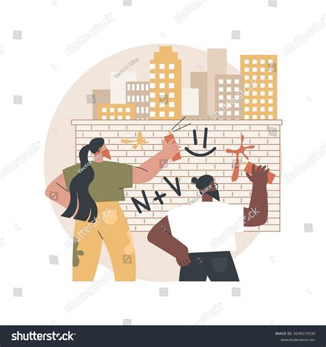 Vandalism Abstract Concept Vector Illustration Destruction Stock Vector