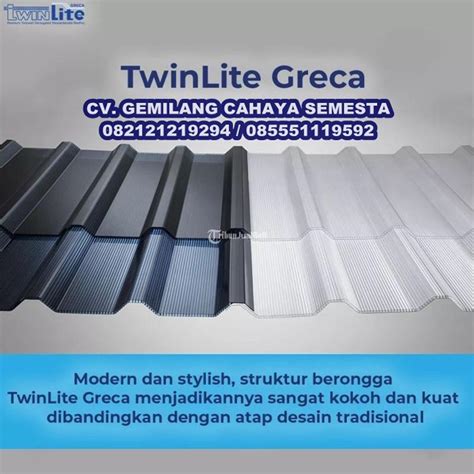 Twinlite Greca 6 Meter Atap Polycarbonate Twinwall Corrugated Di