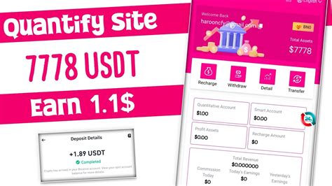 Usdt Quantify Earning Site Usdt Mining Website Earn 1 1 Usdt