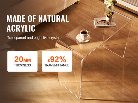 VEVOR Table Console En Acrylique Transparent Table D Appoint 964 X 381