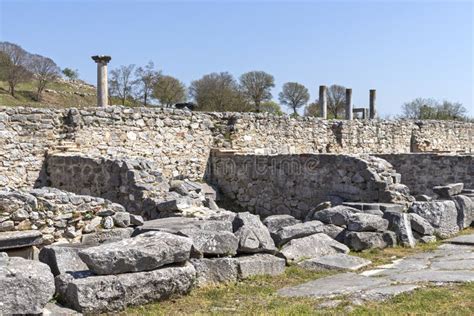 Ruinas En El Sitio Arqueol Gico De Philippi Grecia Foto De Archivo