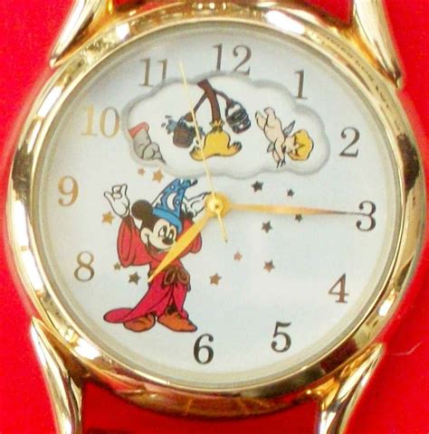 Disney Animated Fantasia Sorcerer Mickey Mouse Watch New Hard To Find