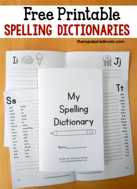 Free Printable Student Dictionary Printable Templates