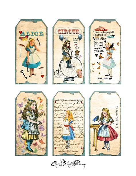 Alice In Wonderland Printable Labels