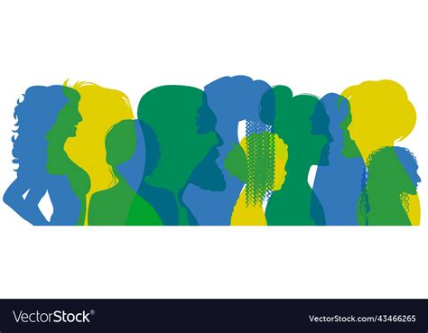 Young Students People Faces Human Heads Overlay Vector Image