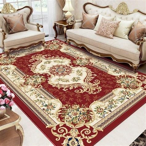 Tapis Style Persan Beige Tapis pour grand salon Tapis à motifs