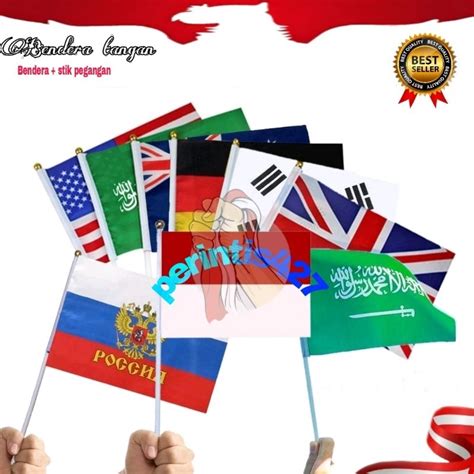 Jual Bendera Tangan Negara Stik Pegangan Shopee Indonesia