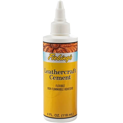 Fiebings Leathercraft Cement 4 Oz Leather Glue Adhesive Quick Drying High