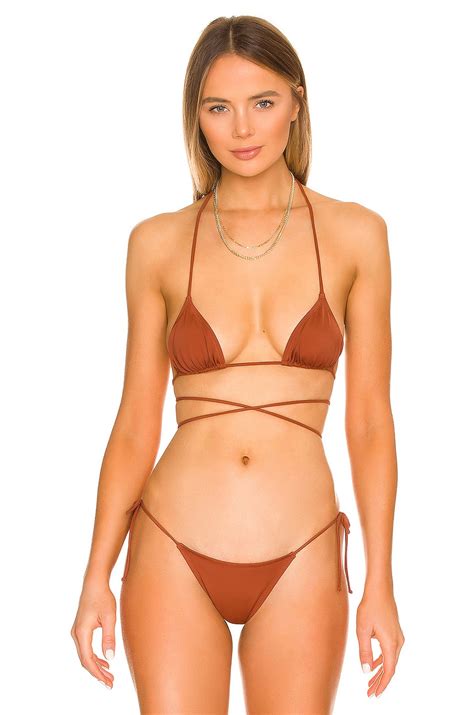 Tropic Of C X REVOLVE Praia Long Cord Bikini Top In Coffee Bean REVOLVE