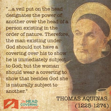 Thomas Aquinas Quote Image 1 The Head Covering Movement