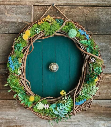 Hobbit Door Wreath Wreath For Front Door Hobbit Shire Front Etsy