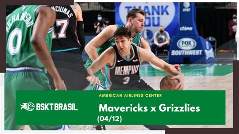 Onde Assistir Mavericks X Grizzlies NBA Hoje 04 12 AO VIVO