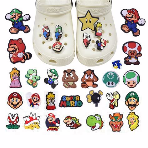 Croc Jibz Pins Pvc Super Mario Shoes Charm Button Shopee Philippines