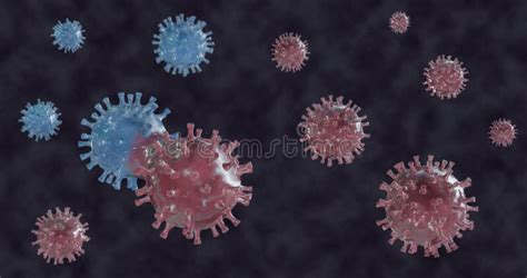 Virus and Mutations Process 3d Illustartion. 3d Render. Stock Illustration - Illustration of ...