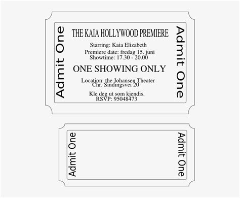 Jpg Download Concert Templatepng - Admit One Ticket Template ...