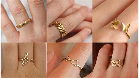 Latest Light Wight Gold Finger Ring Designs For Girls 2023