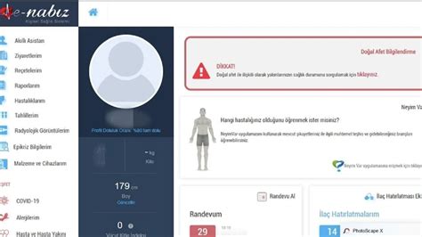 Depremzedeler için e Nabız da yeni özellik