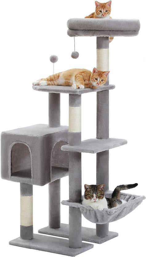 Anppex Torre De árbol Para Gatos Con Hamaca Grande Torre Para Gatos Con Poste Rascador Y