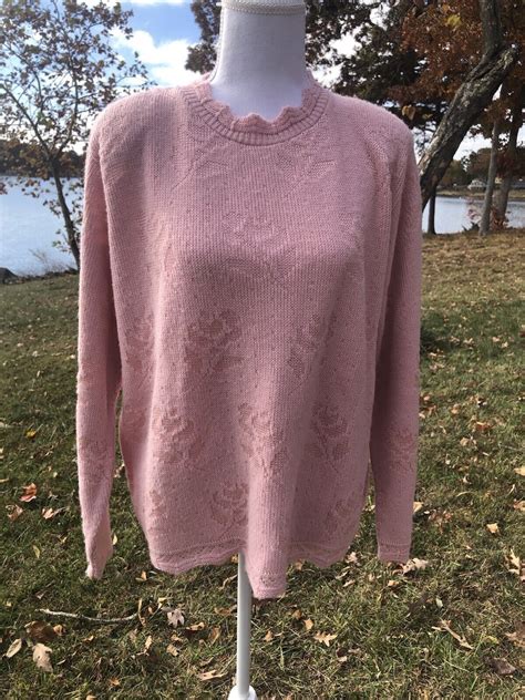 Vintage Pastel Pink Sweater Rose Kawaii Fairy Kei 80… Gem