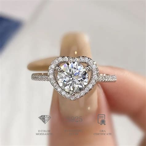 Dw Sterling Silver Moissanite Anel Cora O De Diamante Para Mulheres