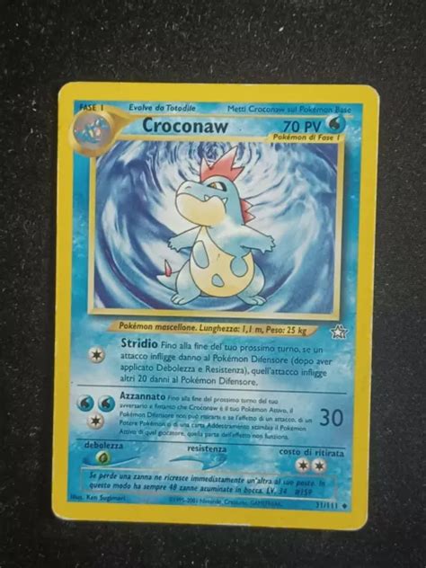 Carta Pokemon Croconaw Neo Genesis Ottima Eur Picclick Fr